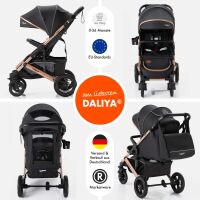 Sportbuggy RAPIDY, klappbarer Kinderwagen – Schwarz/Go