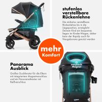 Sportbuggy RAPIDY, klappbarer Kinderwagen – Schwarz/Go