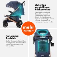 Sportbuggy RAPIDY, klappbarer Kinderwagen – Blau/Gold 
