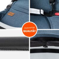 Sportbuggy RAPIDY, klappbarer Kinderwagen – Blau/Silbe