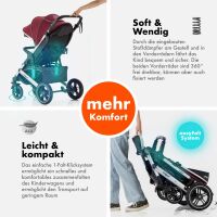 Sportbuggy RAPIDY, klappbarer Kinderwagen – Rot/Silber