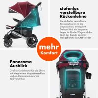 Sportbuggy RAPIDY, klappbarer Kinderwagen – Rot/Silber