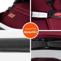 Sportbuggy RAPIDY, klappbarer Kinderwagen – Rot/Silber