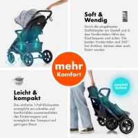 Sportbuggy RAPIDY, klappbarer Kinderwagen – Grau mit M