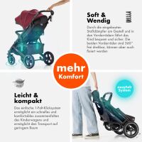 Sportbuggy RAPIDY, klappbarer Kinderwagen – Rot/Schwar