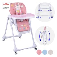 3-in-1 Babyhochstuhl SITONMI mit Babyliege &ndash; Rosa