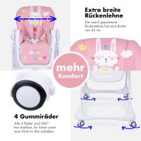 3-in-1 Babyhochstuhl SITONMI mit Babyliege – Rosa 3