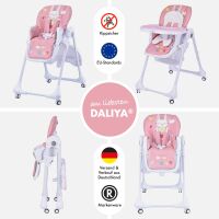 3-in-1 Babyhochstuhl SITONMI mit Babyliege – Rosa 4