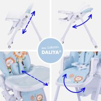 3-in-1 Babyhochstuhl SITONMI mit Babyliege – Blau 2