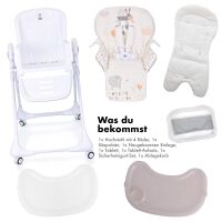 3-in-1 Babyhochstuhl SITONMI mit Babyliege – Beige 6