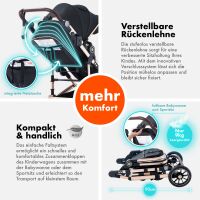3-in-1 Kombikinderwagen NEOMOVE mit Babyschale – Gold/