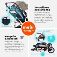 3-in-1 Kombikinderwagen NEOMOVE mit Babyschale – Gold/