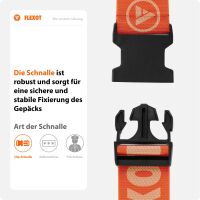 Koffergurt mit Clip-Schnalle, verstellbarer Gepäckgurt 