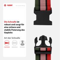 Koffergurt mit Clip-Schnalle, verstellbarer Gepäckgurt 