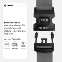 Koffergurt mit Zahlenschloss, verstellbarer Gepäckgurt 