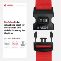 Koffergurt mit Zahlenschloss, verstellbarer Gepäckgurt 