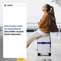 Koffergurt mit Zahlenschloss, verstellbarer Gepäckgurt 