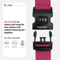 Koffergurt mit Zahlenschloss, verstellbarer Gepäckgurt 