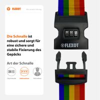 Koffergurt mit Zahlenschloss, verstellbarer Gepäckgurt 