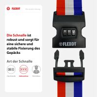 Koffergurt mit Zahlenschloss, verstellbarer Gepäckgurt 