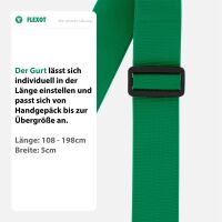 Koffergurt mit Zahlenschloss, verstellbarer Gepäckgurt 