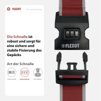Koffergurt mit Zahlenschloss, verstellbarer Gepäckgurt 