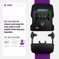 Koffergurt mit TSA-Zahlenschloss, verstellbarer Gepäckg