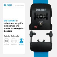 Koffergurt mit TSA-Zahlenschloss, verstellbarer Gepäckg