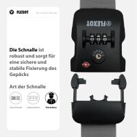 Koffergurt mit TSA-Zahlenschloss, verstellbarer Gepäckg