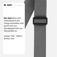 Koffergurt mit TSA-Zahlenschloss, verstellbarer Gepäckg