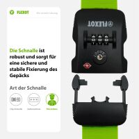 Koffergurt mit TSA-Zahlenschloss, verstellbarer Gepäckg