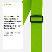 Koffergurt mit TSA-Zahlenschloss, verstellbarer Gepäckg