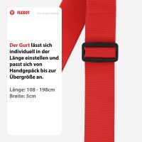 Koffergurt mit TSA-Zahlenschloss, verstellbarer Gepäckg