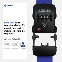 Koffergurt mit TSA-Zahlenschloss, verstellbarer Gepäckg