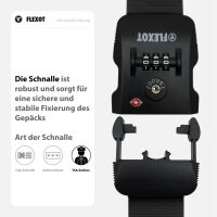 Koffergurt mit TSA-Zahlenschloss, verstellbarer Gepäckg