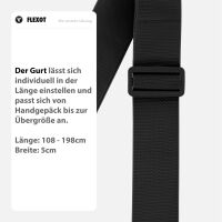 Koffergurt mit TSA-Zahlenschloss, verstellbarer Gepäckg