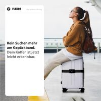 Koffergurt mit TSA-Zahlenschloss, verstellbarer Gepäckg
