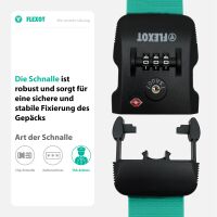 Koffergurt mit TSA-Zahlenschloss, verstellbarer Gepäckg