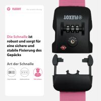 Koffergurt mit TSA-Zahlenschloss, verstellbarer Gepäckg