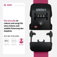 Koffergurt mit TSA-Zahlenschloss, verstellbarer Gepäckg