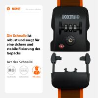 Koffergurt mit TSA-Zahlenschloss, verstellbarer Gepäckg