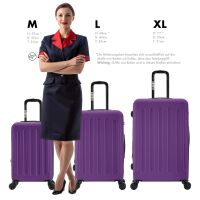 Hartschalen-Kofferset F-3045, 3-teilig M/L/XL mit Volumenerw
