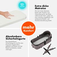 2-in-1 Kombikinderwagen FLEXI-PRO M mit Babywanne & Spor