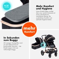2-in-1 Kombikinderwagen BAMBIMO mit Babywanne & Sportsit